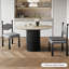 Chaise d'appoint noire à dossier solide (ensemble de 2)