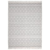 Geometric Area Rug in Gray/White