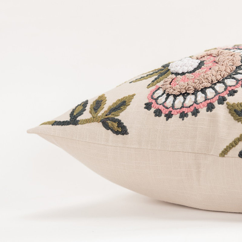 Square Cotton Pillow Cover and Insert