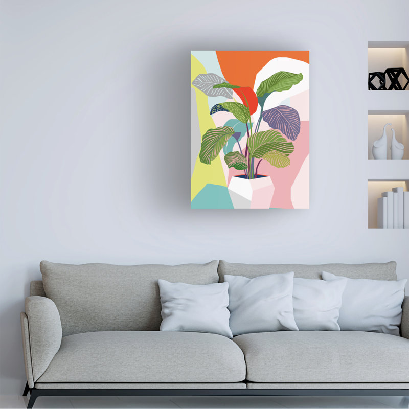 Art sur toile, bol Ioana Horvat, plante exotique, H 32 po x l 24 po