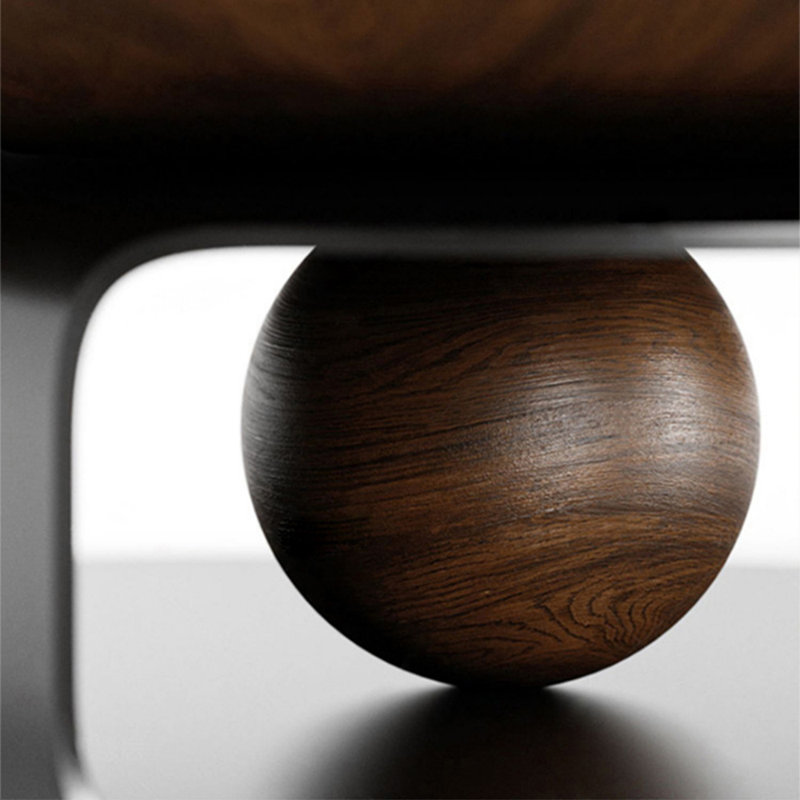 Table basse créative simple de style nouveau, Noir / brun, H 15,75 po x L 43,31 po x l 31,5 po