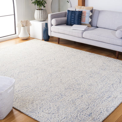 Alfrik Hand Tufted Indian Wool And Cotton With Latex Damask Rug