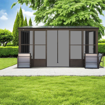 Spacious Canopies & Gazebos(must Include Frame), Aluminum 10x12ft Sunroom For Patio