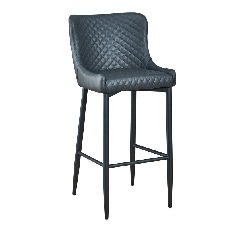 Tabouret de comptoir Klahn, Tabouret de bar (siège d'une hauteur de 30 po), Gris