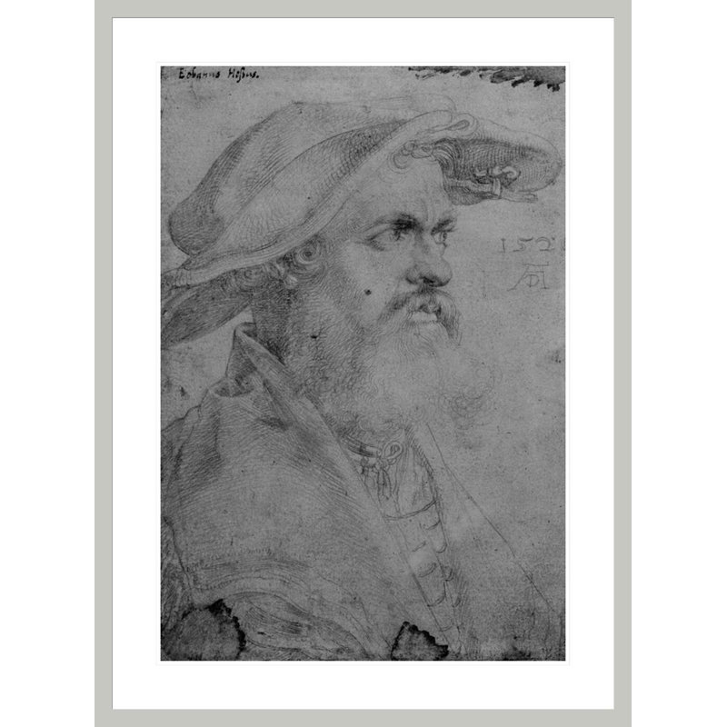 Helius Eobanus Hessus par Albrecht Dürer, impression giclée encadrée, H 41,5 po x l 30,67 po