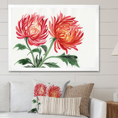 Chrysanthème fleur - décoration murale traditionnelle sur toile