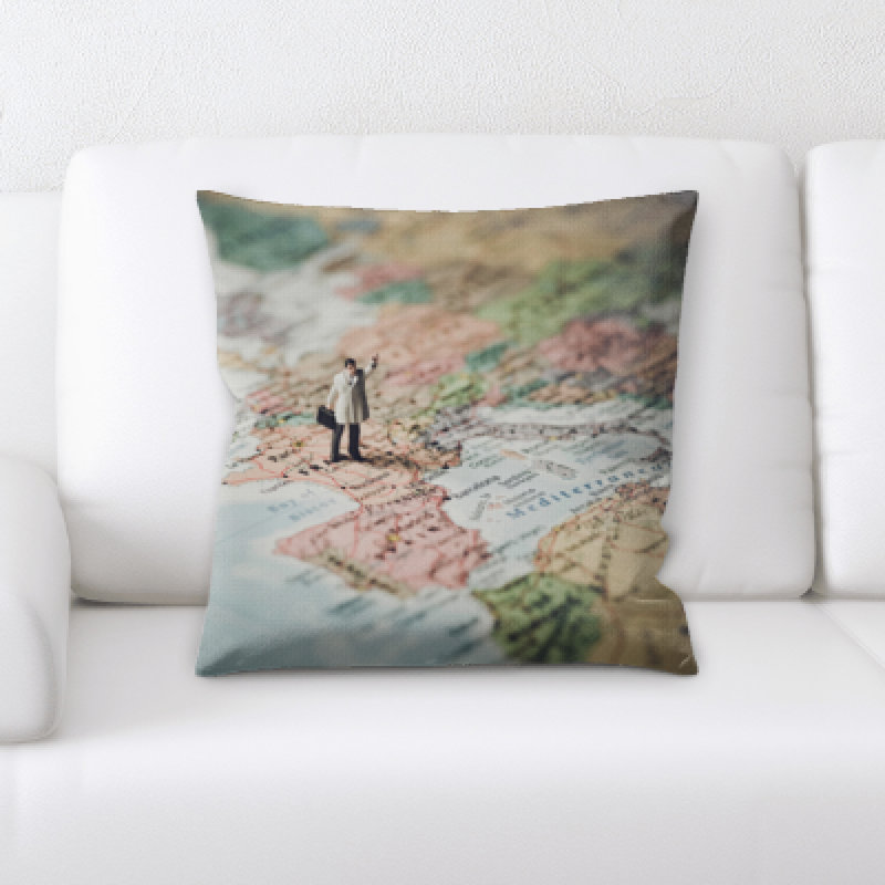 Faux Leather Throw Pillow