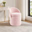 Tabouret de coiffeuse à dossier pliable avec rangement dissimulé sous le siège, tabouret de coiffeuse rembourré en peluche moderne pour chambre, meuble-lavabo et salon-1864533537