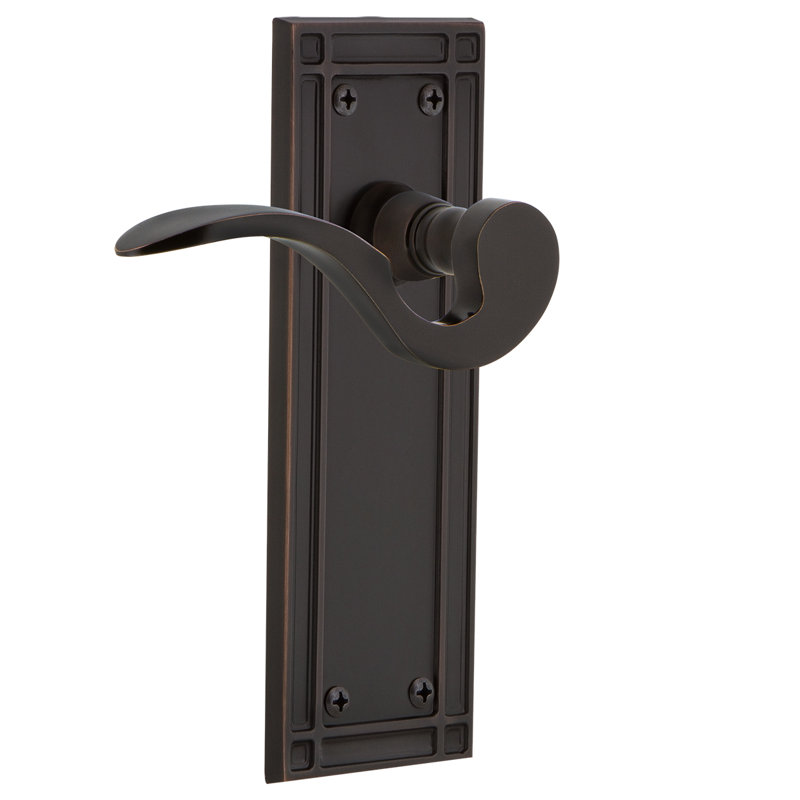 Mission Plate Double Dummy with Manor Lever, Timeless Bronze