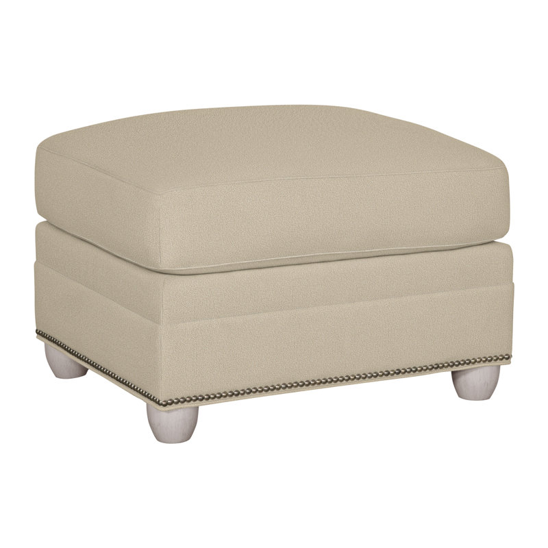 Fairgrove Upholstered Ottoman, Dove Gray, Tuck Linen, Yes