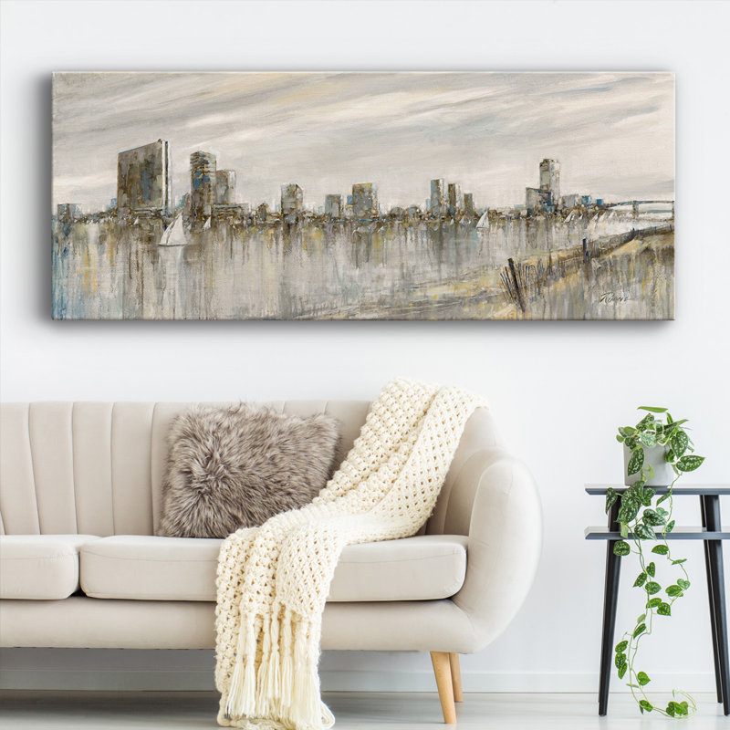 Toile d'horizon sur toile, H 20 po x l 50 po x P 1,5 po