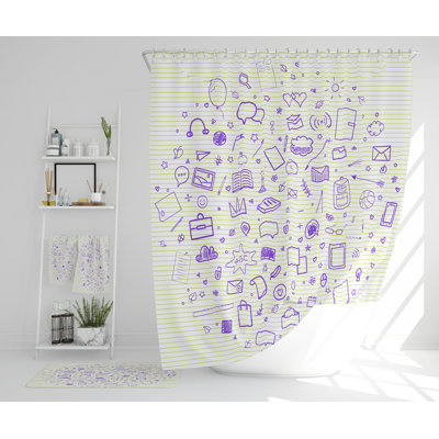 Nevaeha Polyester Shower Curtain Set
