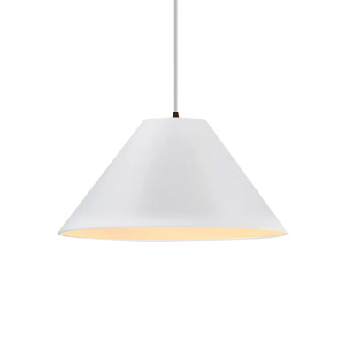 Radiance - luminaire suspendu 1 lumière Avola - blanc mat avec intérieur champagne doré - noir mat - l 11 po x H 5,5 po - ampoule remplaçable - cordon blanc
