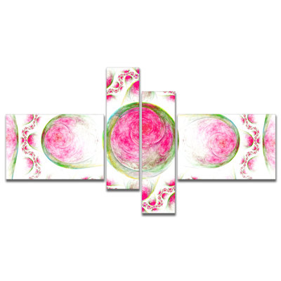 « rose exotique pattern on white », impression à multiples images sur toile