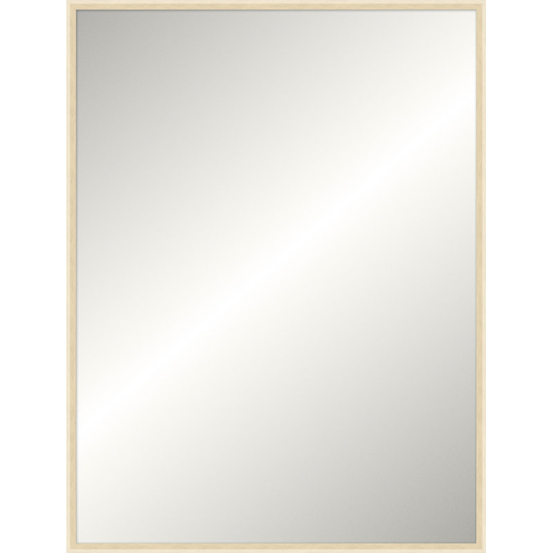 Pickled White Ridgeline Mirror, Non-Beveled, Rectangle 49.5" x 37.5"