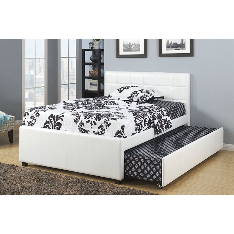 Lit gigogne Damore Beckla, Blanc, Double