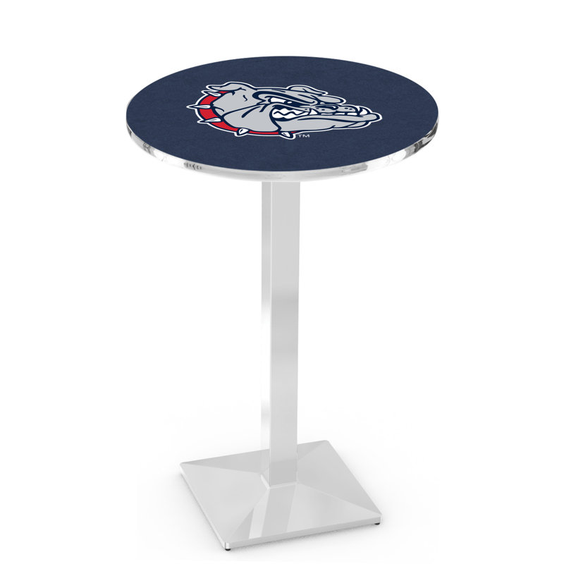 Round Metal Base Dining Table, Chrome, Gonzaga