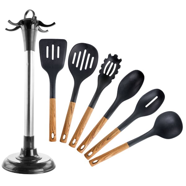 Meyer 4-Piece Silicone Cooking Utensil and Tool Set ,Black