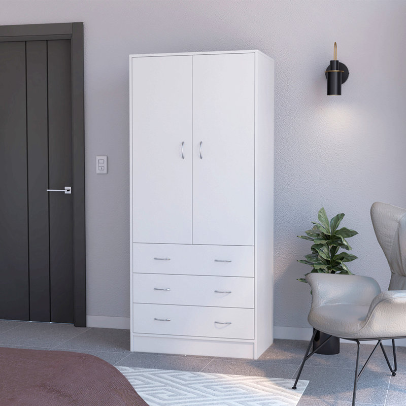 Armoire, chambre à coucher, choix idéal pour une utilisation quotidienne, Blanc