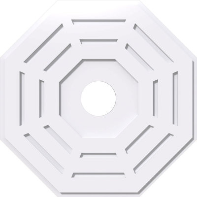 Médaillon de plafond contemporain en PVC de qualité architecturale 28 po x P 5 po x P 11 po x P 1 po