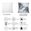Coussin décoratif imprimé abstrait noir et blanc-938037269