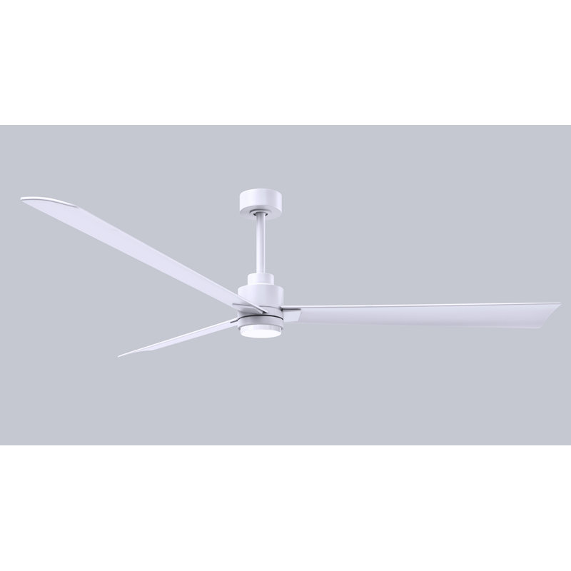 Ventilateur de plafond Alessandra, Blanc mat, Blanc mat, 72"
