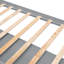 Lit simple, lit plateforme en bois de pin massif avec 6 tiroirs, gris et blanc, parfait pour les maisons de style rétro moderne, taille standard, 10 lattes, matelas de maintien