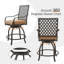 Ensemble de bar d'extérieur avec tabourets pivotants et table de dessus 3 pièces Outdoor Living