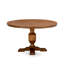 L'ensemble de salle à manger 7 pièces comprend une table de style Mid-Century et 6 chaises rembourrées en similicuir gris clair avec dossier capitonné, noyer antique-814565402-814565404