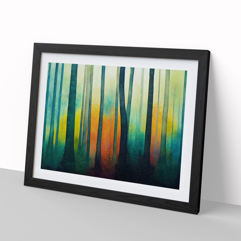 Forest Of Colour Vol.3 - Single Picture Frame Print, Black Framed, 25cm H x 34cm W x 2cm D