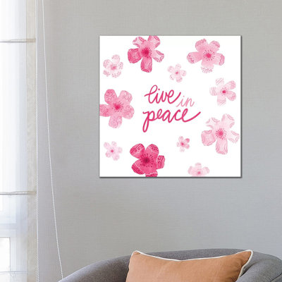 Cascading Blossoms Kindness Peace II by Noonday Design - Wrapped Canvas Gallery-Wrapped Canvas Giclée