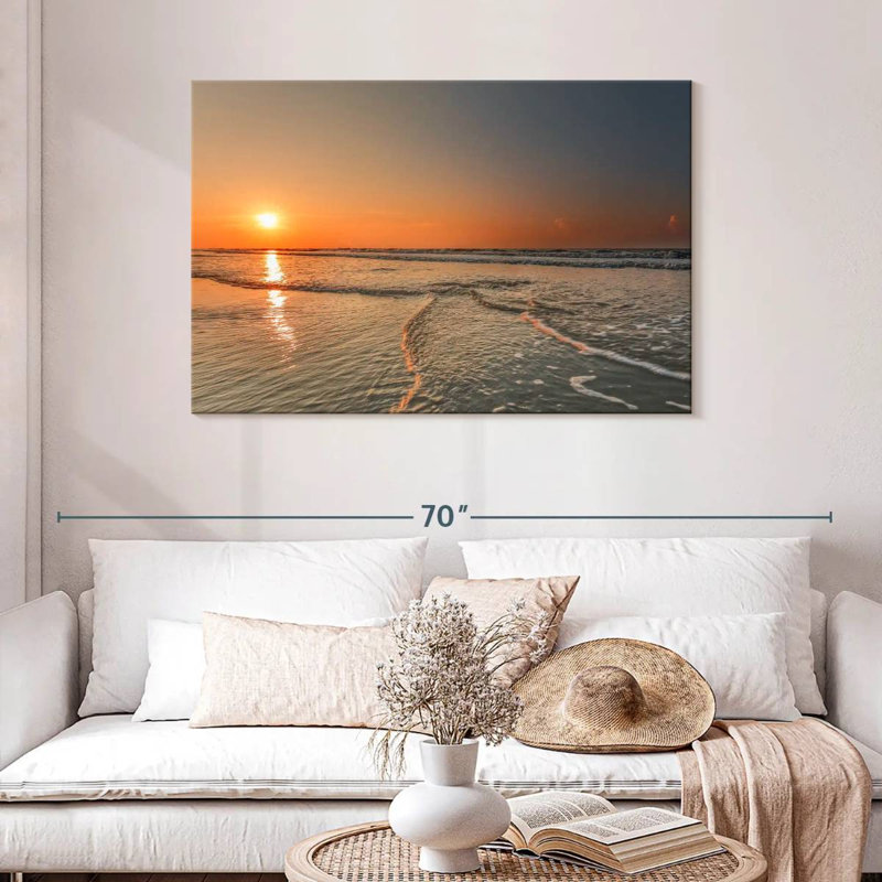 Coucher de soleil sur la plage de Gillard Hilton Head, H 30 po x l 45 po