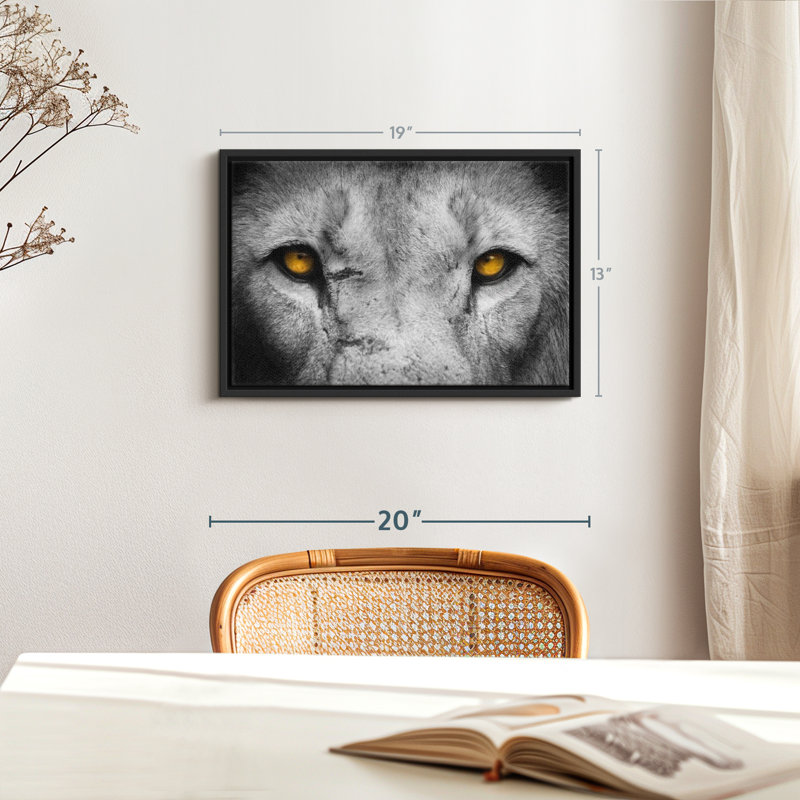 «Lion Eyes Pop», reproduction sur toile, H 19 po x l 13 po