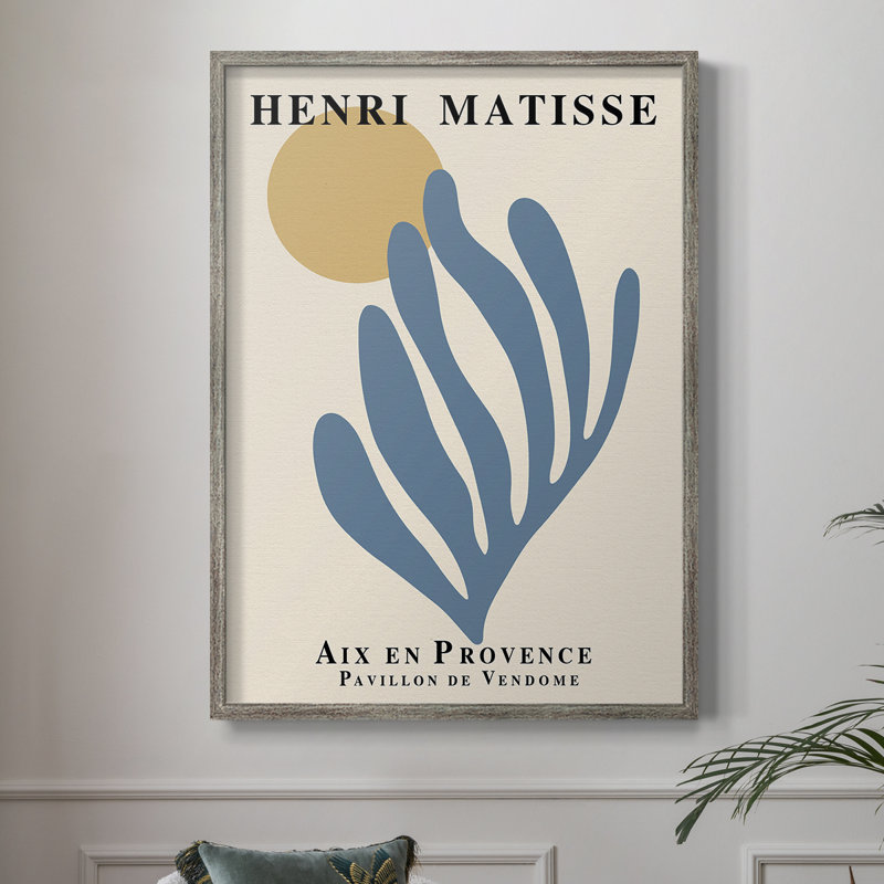 Matisse XCI, reproduction d'art encadrée - bois massif, H 21 po x l 17 po