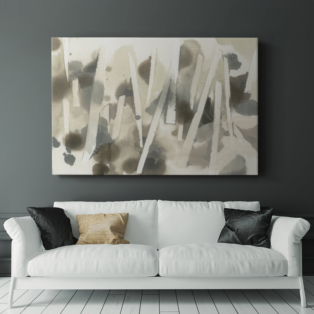 Wrought Studio™ Staccato Smoke Screen II -Gallery Wrapped Cavas | Wayfair