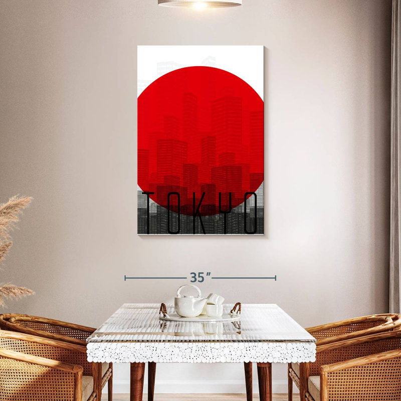 Aime Tokyo Red Sun, 45" H x 30" W