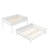 Queen Bunk Bed With  Storage Shelf and Bookshelf,Wood Bunk Bed with Ladder and Guardrails,Detachable Design,White-802005576-802005579