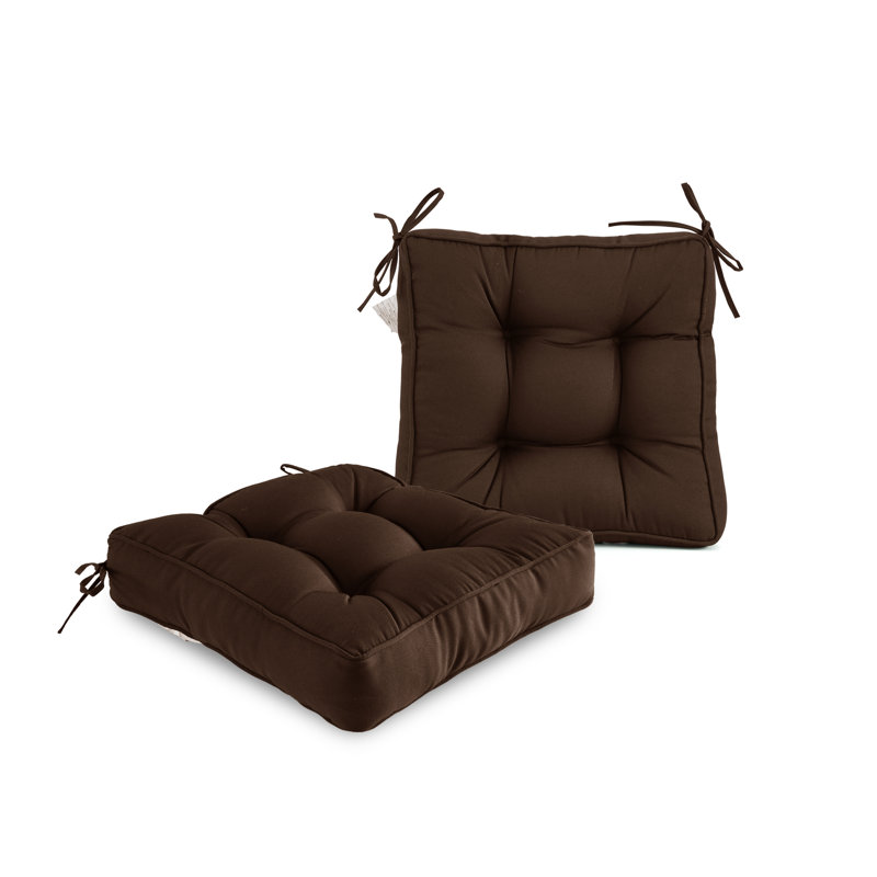Outdoor 4.7'' Dining Chair Chair Pad, Chocolate