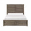 Rustique de style rustique avec lit à panneau double 1pc