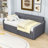 Twin Upholstery Daybed with USB Charging Armrest and Twin Trundle-1517183722