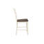 Table de salle à manger 5 pièces à hauteur de comptoir, table en chêne avec 4 chaises à dossier, bois blanc, design pour la cuisine et la pièce