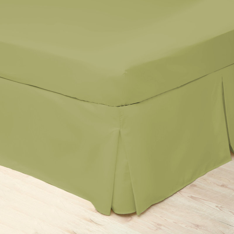 200 TC 50/50 Percale Polycotton Percale Fitted Sheet, Double (4'6), Olive
