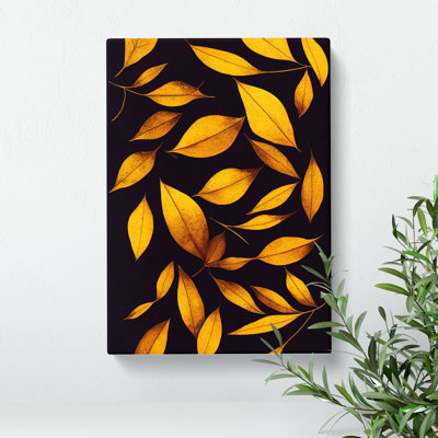 Golden Leaves No.1 - Wrapped Canvas