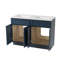 Shaker de meuble-lavabo double 48 po avec éclaboussures de dessus et de dos en quartz de Carrare Disar-119231963
