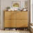 Large Fluted Shoe Storage Cabinet With 4 Flip Drawers