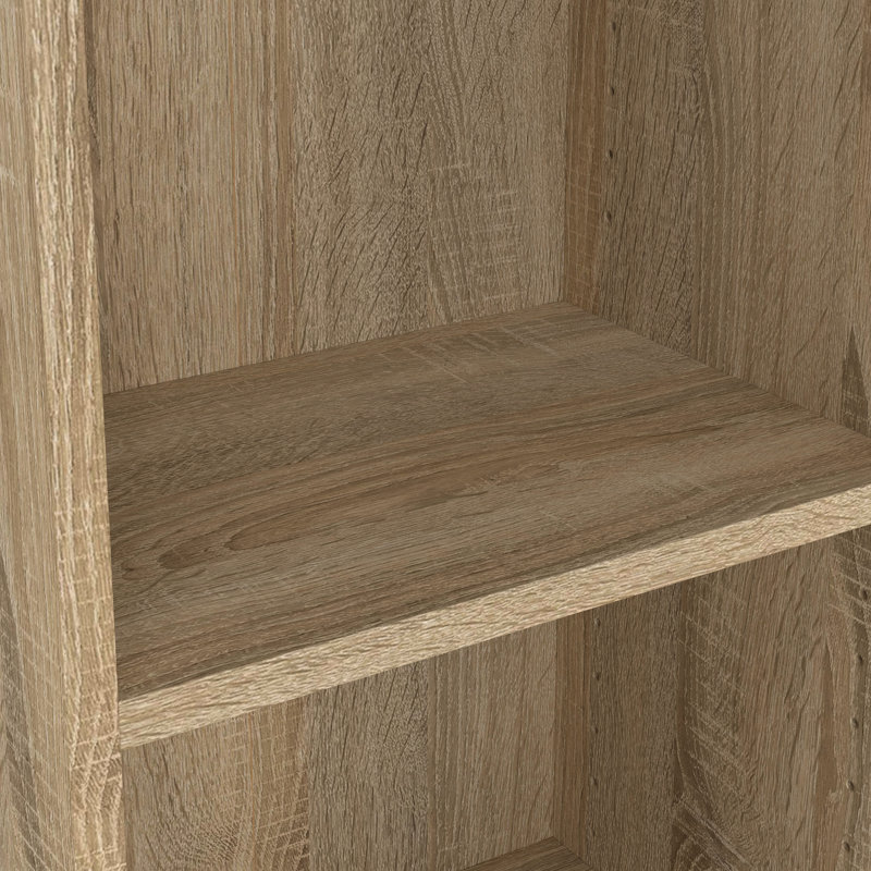 Basic 203.2cm H x 40.6cm W Bookcase, Oak/White