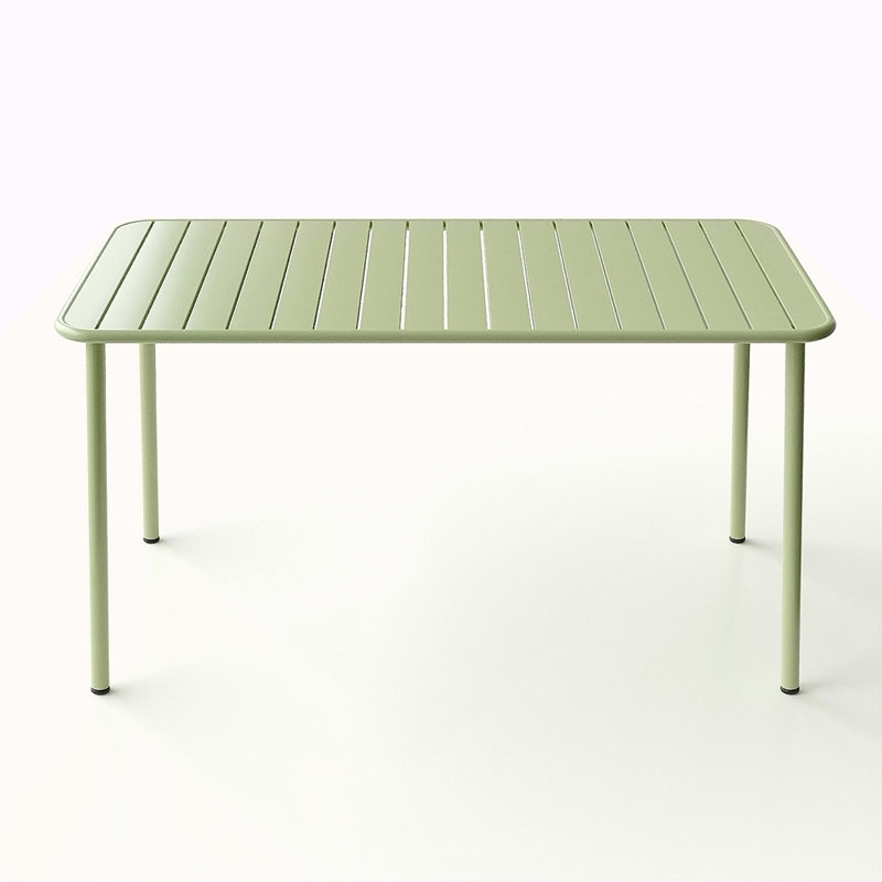 Longue table de salle à manger d'extérieur Villa Courtyard, Vert