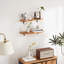 Ensemble de 2 tablettes murales en bois de sapin naturel Live Edge-316527064-316527071