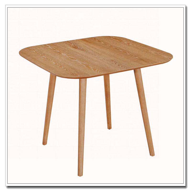 Table de salle à manger carrée en bois, Naturel