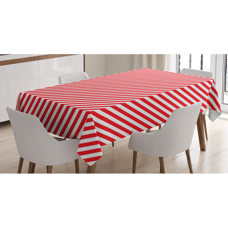 Candy Cane Tablecloth, 70" x 52"